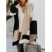 Women Casual Loose Color Block Sweaters