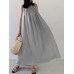 Solid Color Sleeveless Loose Cotton Maxi Dress