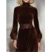 Serene | Elegant Suede Maxi Dress