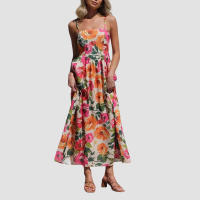 Isadora | Floral Backless Maxi Dress